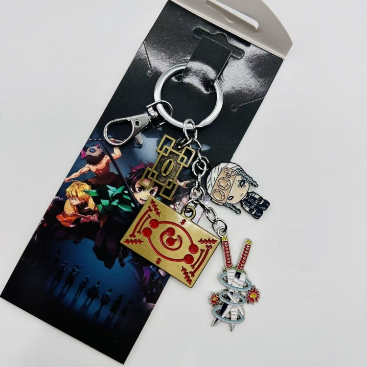 Demon Slayer Kimets Animation cartoon 4 pendant key chain pendant