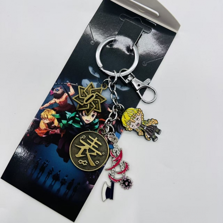 Demon Slayer Kimets Animation cartoon 4 pendant key chain pendant