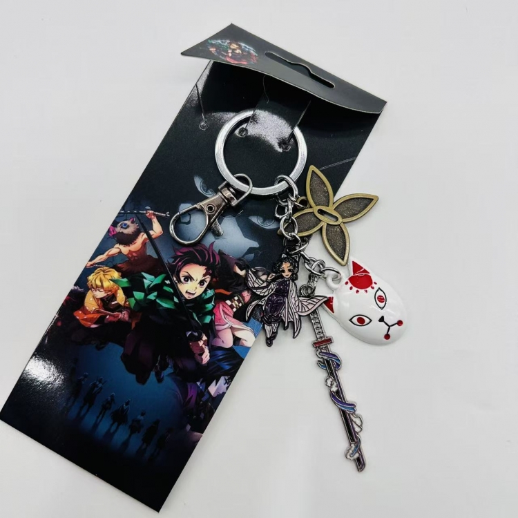 Demon Slayer Kimets Animation cartoon 4 pendant key chain pendant