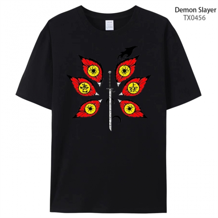 Demon Slayer Kimets Anime peripheral printed pure cotton T-shirt from S to 4XL