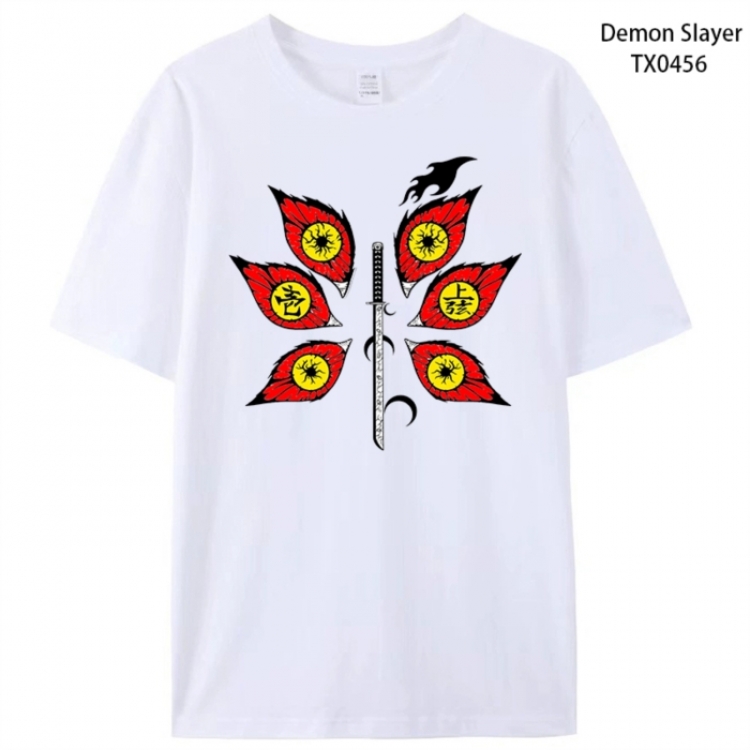Demon Slayer Kimets Anime peripheral printed pure cotton T-shirt from S to 4XL