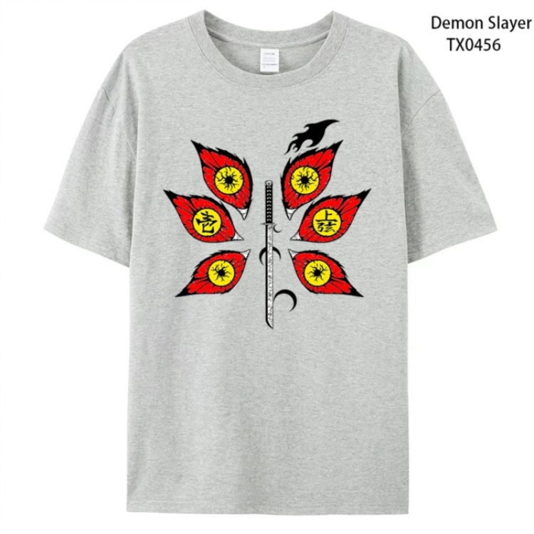 Demon Slayer Kimets Anime peripheral printed pure cotton T-shirt from S to 4XL