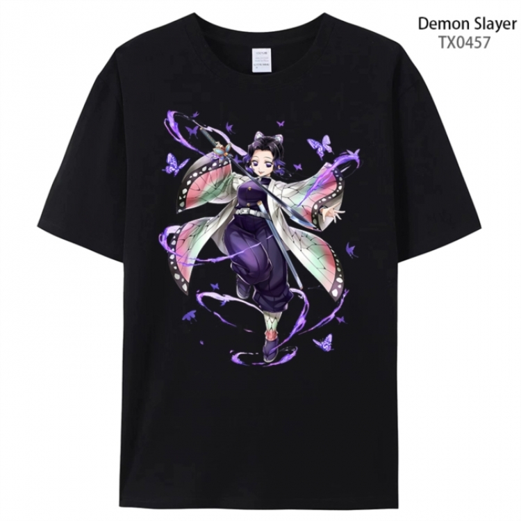 Demon Slayer Kimets Anime peripheral printed pure cotton T-shirt from S to 4XL
