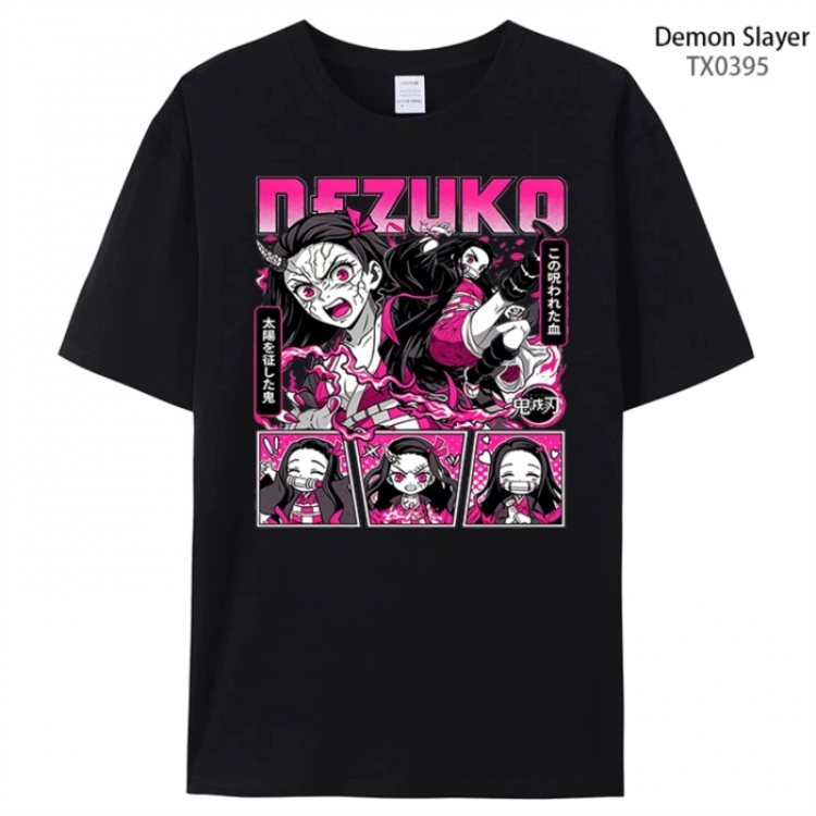 Demon Slayer Kimets Anime peripheral printed pure cotton T-shirt from S to 4XL
