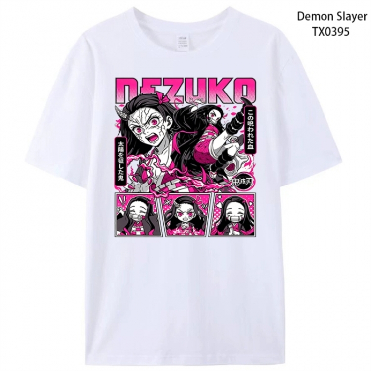 Demon Slayer Kimets Anime peripheral printed pure cotton T-shirt from S to 4XL