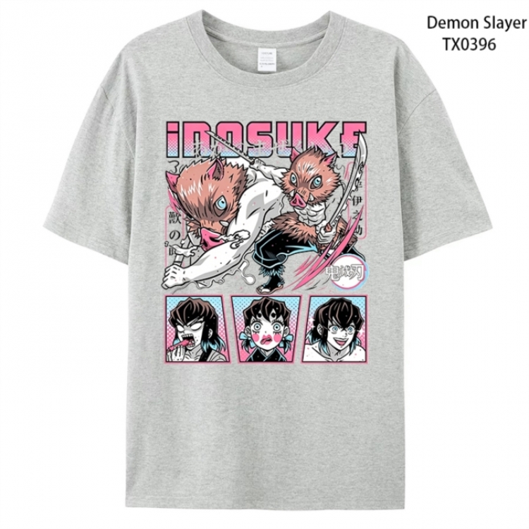 Demon Slayer Kimets Anime peripheral printed pure cotton T-shirt from S to 4XL
