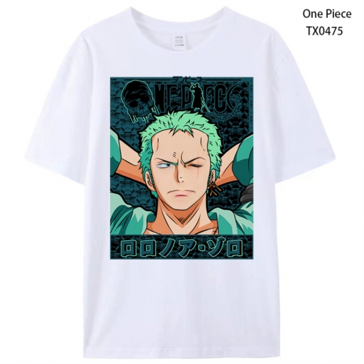 One Piece Anime peripheral printed pure cotton T-shirt from S to 4XL