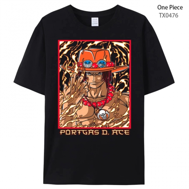 One Piece Anime peripheral printed pure cotton T-shirt from S to 4XL