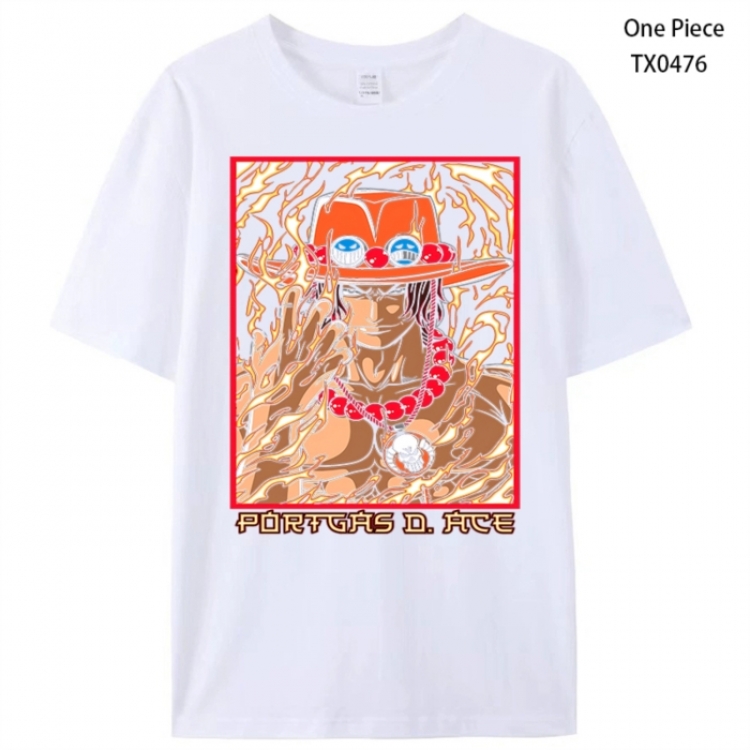 One Piece Anime peripheral printed pure cotton T-shirt from S to 4XL
