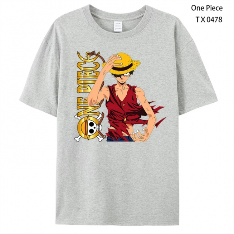 One Piece Anime peripheral printed pure cotton T-shirt from S to 4XL