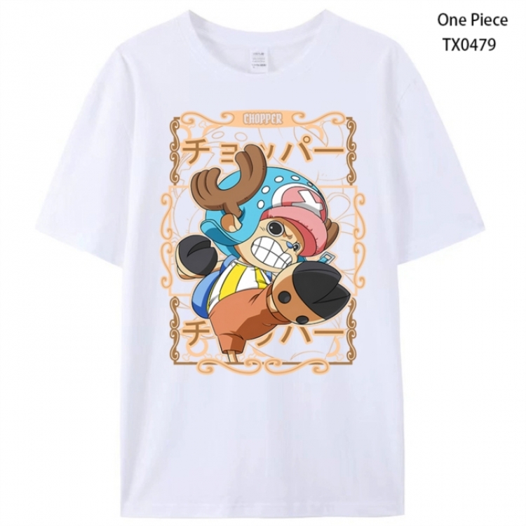One Piece Anime peripheral printed pure cotton T-shirt from S to 4XL
