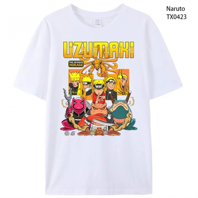 Naruto Anime peripheral printed pure cotton T-shirt from S to 4XL