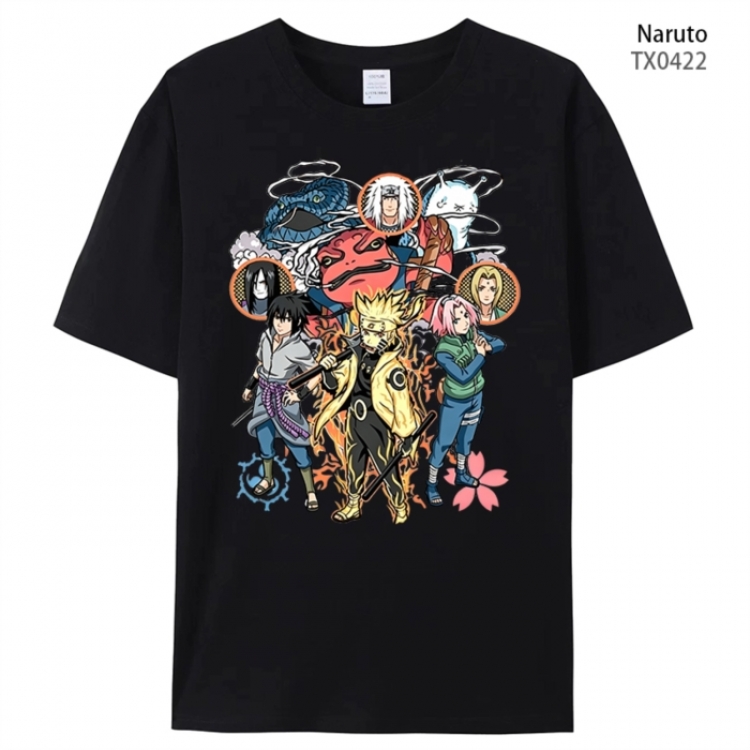 Naruto Anime peripheral printed pure cotton T-shirt from S to 4XL