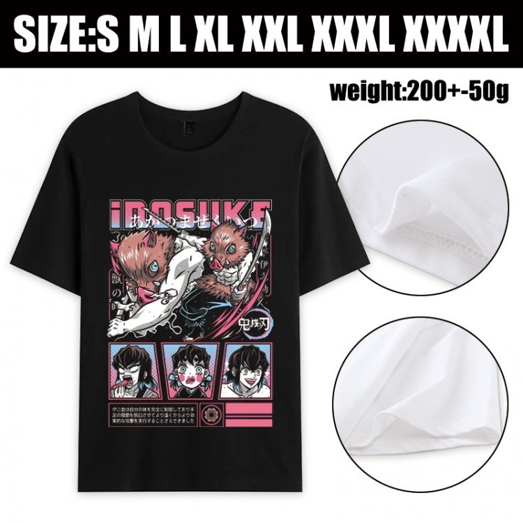 Demon Slayer Kimets Anime printed pure cotton short sleeved T-shirt from S to 4XL