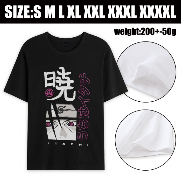 Naruto Anime printed pure cotton short sleeved T-shirt from S to 4XL