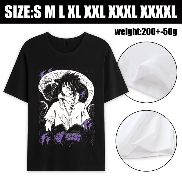 Naruto Anime printed pure cotton short sleeved T-shirt from S to 4XL
