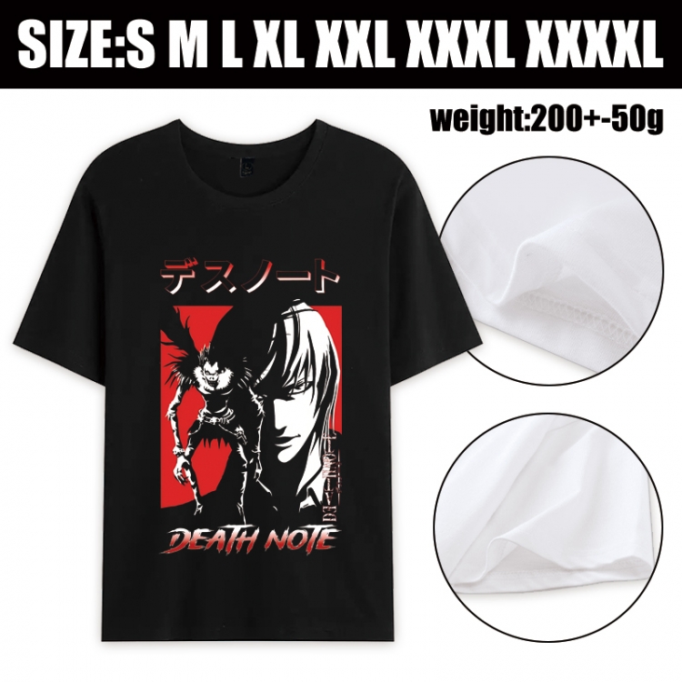 Death note Anime printed pure cotton short sleeved T-shirt from S to 4XL