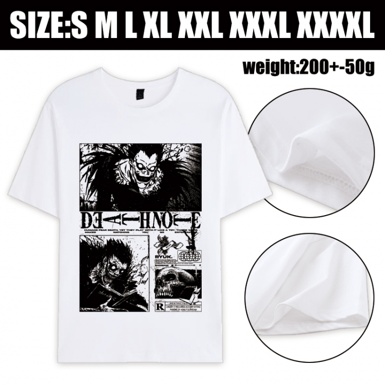 Death note Anime printed pure cotton short sleeved T-shirt from S to 4XL