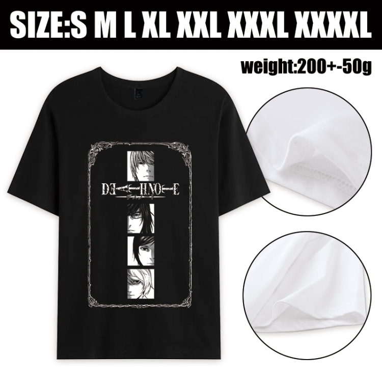 Death note Anime printed pure cotton short sleeved T-shirt from S to 4XL
