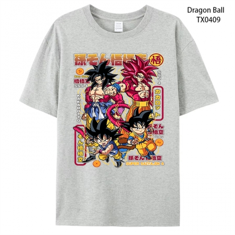 DRAGON BALL Anime peripheral printed pure cotton T-shirt from S to 4XL