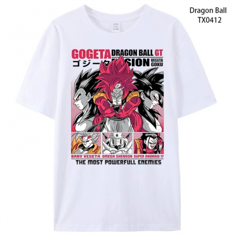 DRAGON BALL Anime peripheral printed pure cotton T-shirt from S to 4XL