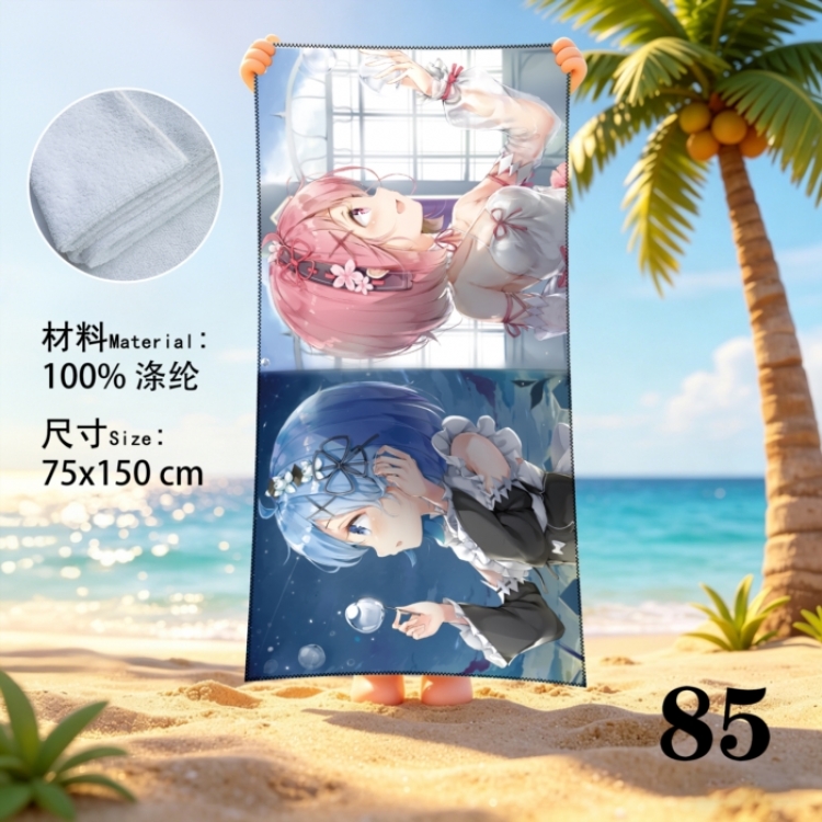 Re:Zero kara Hajimeru Isekai Seikatsu Anime peripheral beach towel sweatshirt 75x150cm