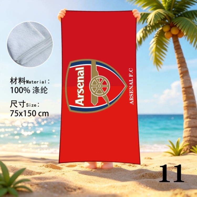 Football Anime peripheral beach towel sweatshirt 75x150cm