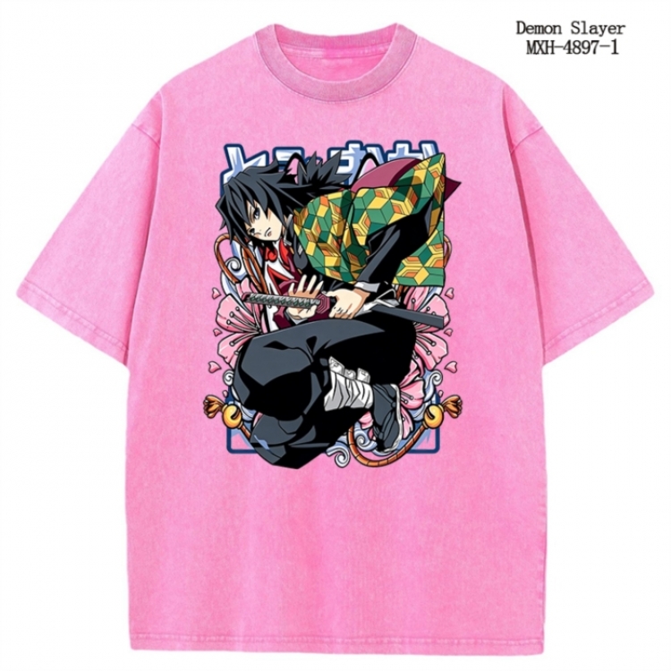 One Piece Anime peripheral pure cotton washed and worn T-shirt from S to 2XL