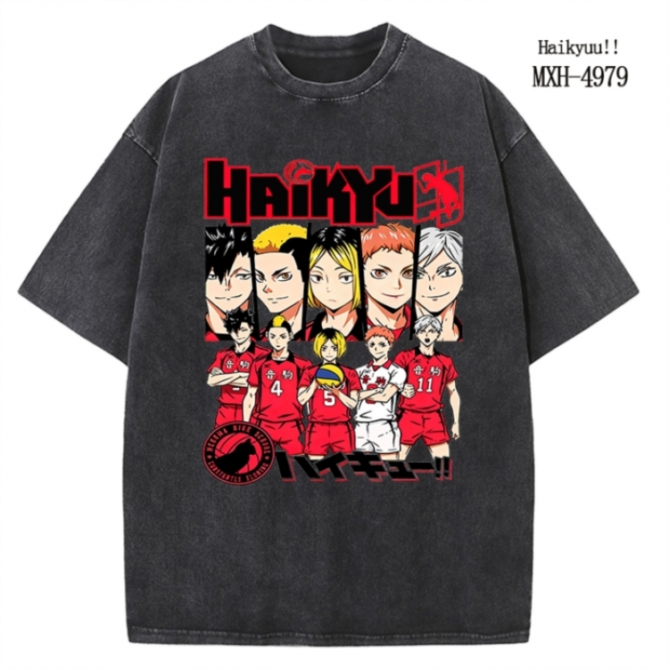 Haikyuu!! Anime peripheral pure cotton washed and worn T-shirt from S to 2XL