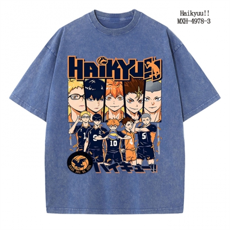 Haikyuu!! Anime peripheral pure cotton washed and worn T-shirt from S to 2XL