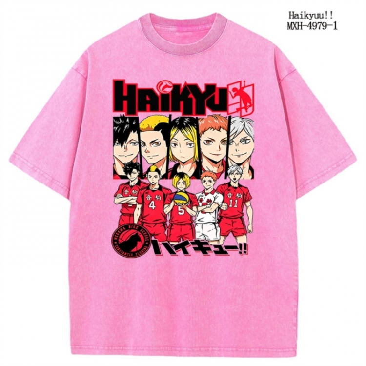 Haikyuu!! Anime peripheral pure cotton washed and worn T-shirt from S to 2XL