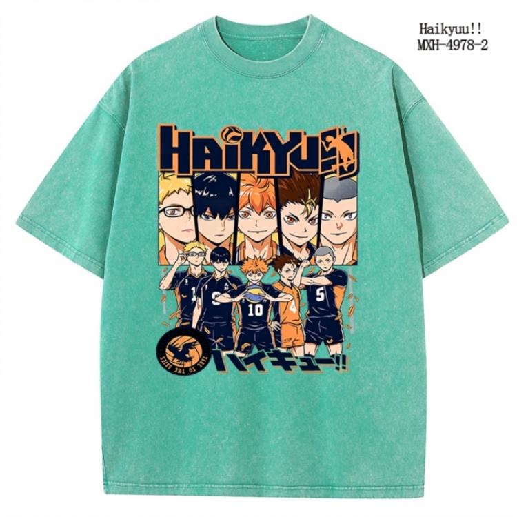 Haikyuu!! Anime peripheral pure cotton washed and worn T-shirt from S to 2XL