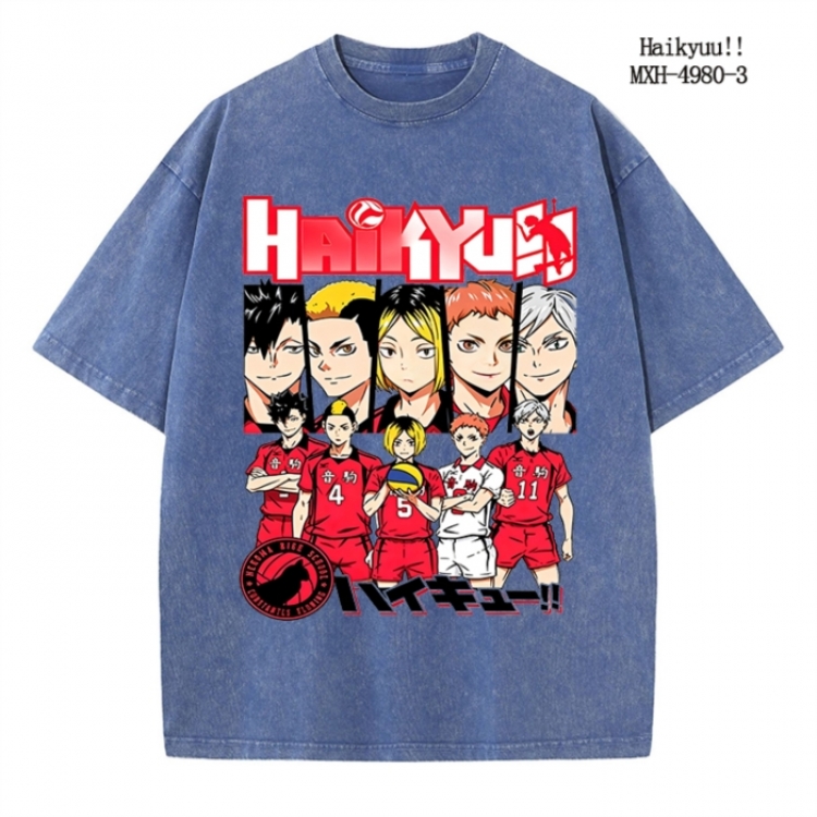 Haikyuu!! Anime peripheral pure cotton washed and worn T-shirt from S to 2XL