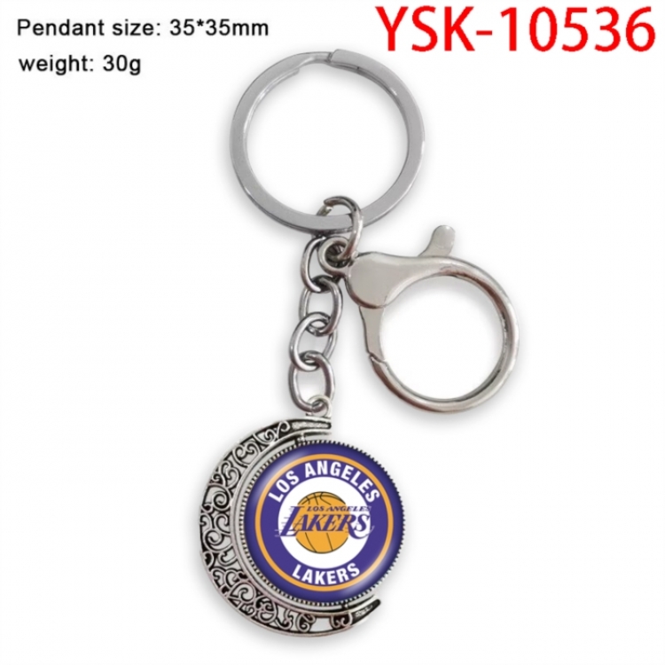 basketball Anime double-sided crystal rotating gemstone keychain pendant price for 5 pcs