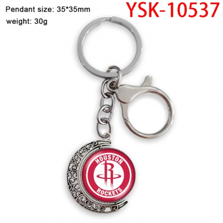 basketball Anime double-sided crystal rotating gemstone keychain pendant price for 5 pcs