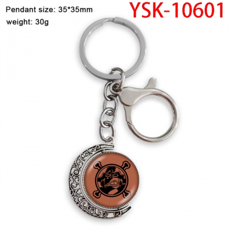 One Piece Anime double-sided crystal rotating gemstone keychain pendant price for 5 pcs
