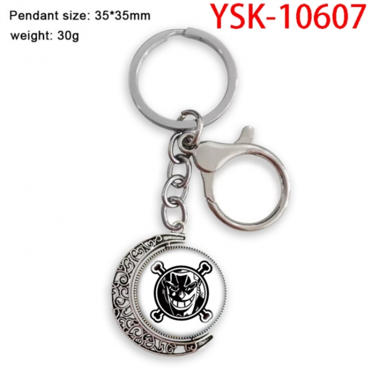 One Piece Anime double-sided crystal rotating gemstone keychain pendant price for 5 pcs