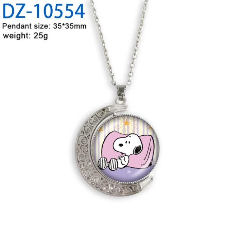 SNOOPY Anime Double sided Crystal Rotating Gem Necklace price for 5 pcs