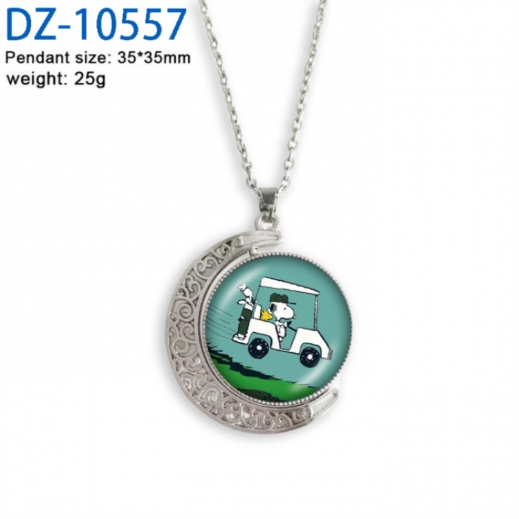 SNOOPY Anime Double sided Crystal Rotating Gem Necklace price for 5 pcs