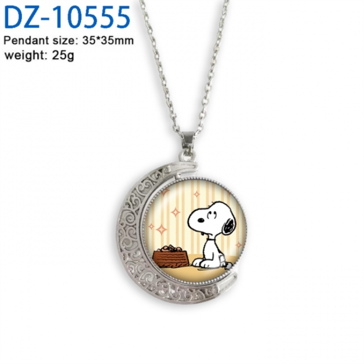 SNOOPY Anime Double sided Crystal Rotating Gem Necklace price for 5 pcs