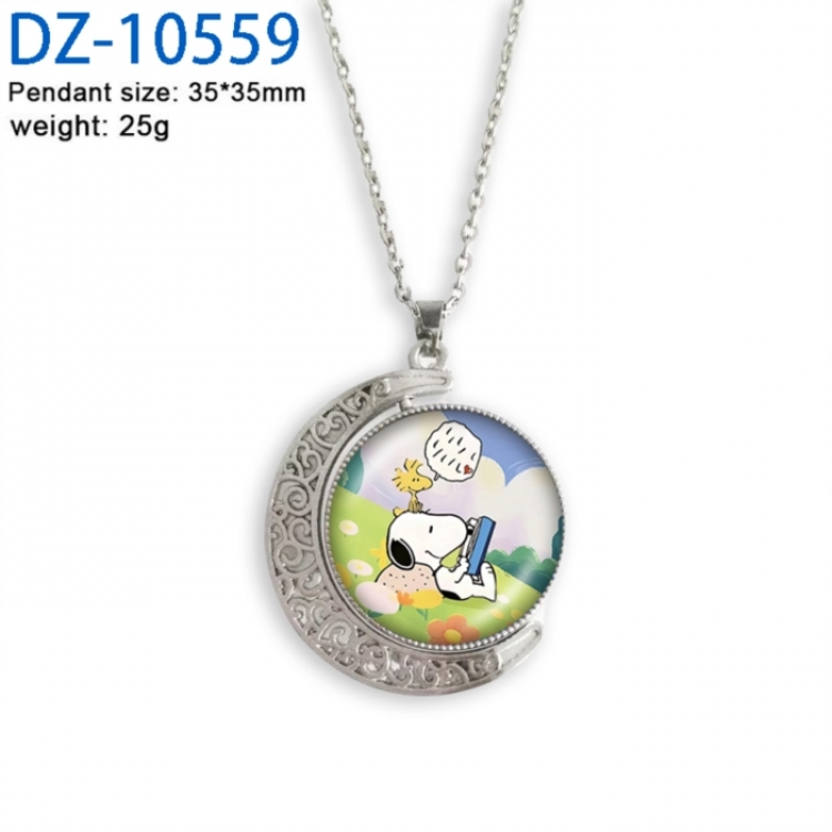 SNOOPY Anime Double sided Crystal Rotating Gem Necklace price for 5 pcs