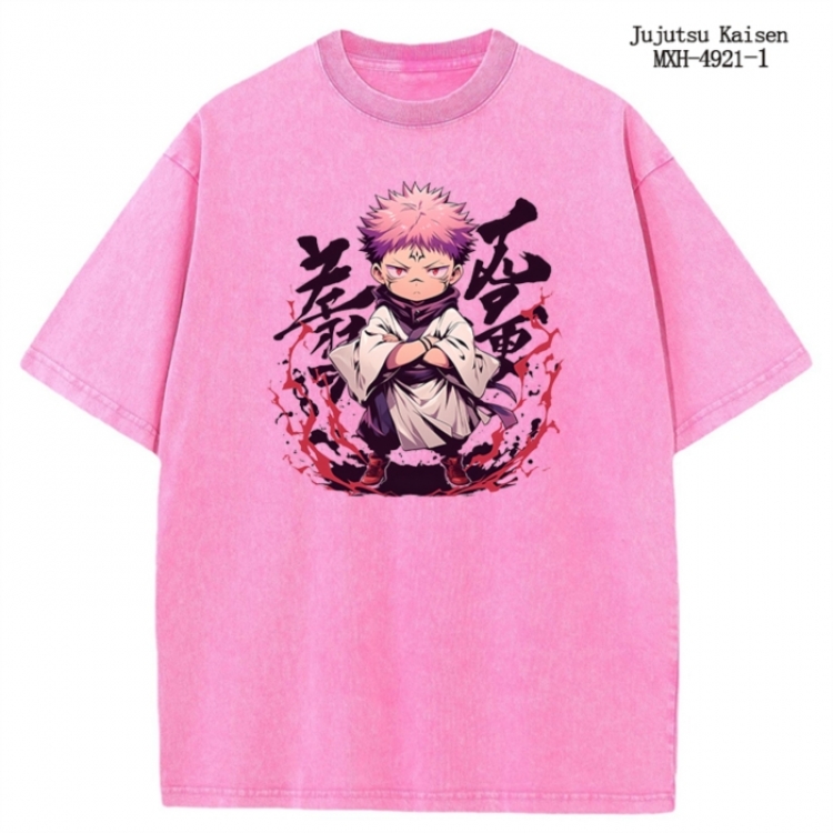Jujutsu Kaisen Anime peripheral pure cotton washed and worn T-shirt from S to 2XL