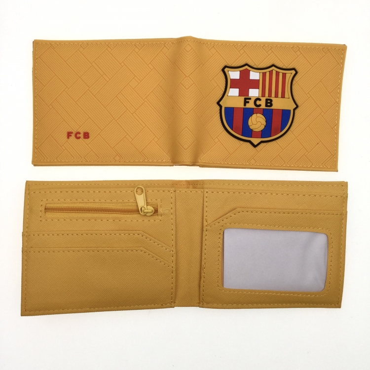 Football Anime peripheral PVC adhesive surface short style folding wallet