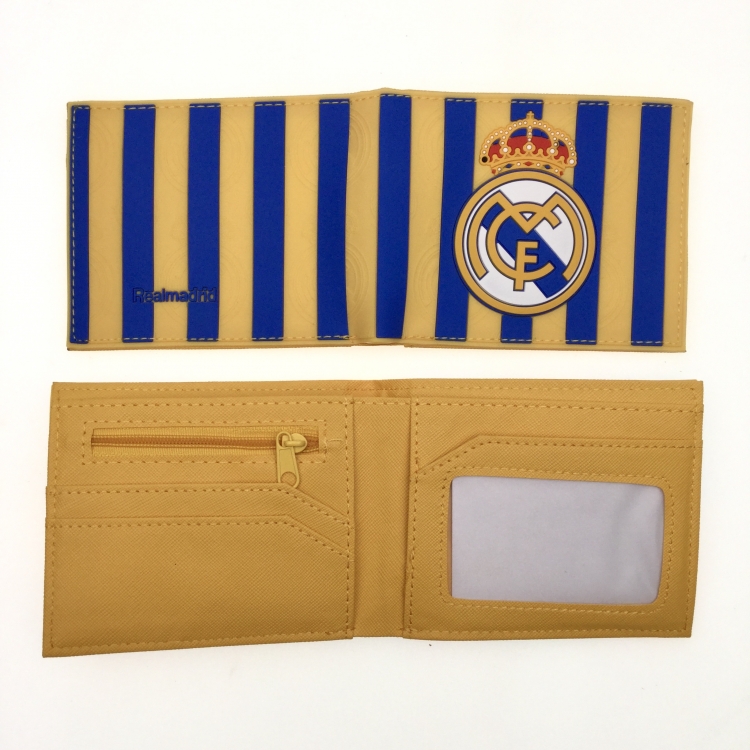 Football Anime peripheral PVC adhesive surface short style folding wallet