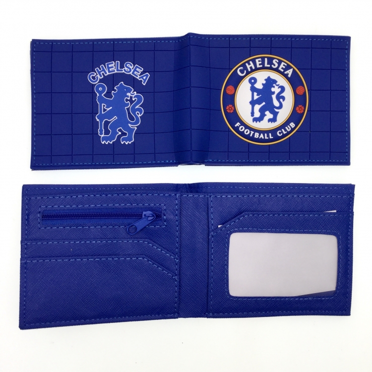 Football Anime peripheral PVC adhesive surface short style folding wallet