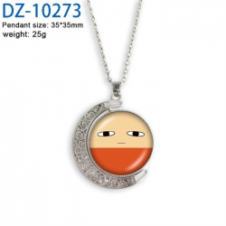 Gintama Anime Double sided Crystal Rotating Gem Necklace price for 5 pcs