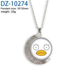 Gintama Anime Double sided Crystal Rotating Gem Necklace price for 5 pcs