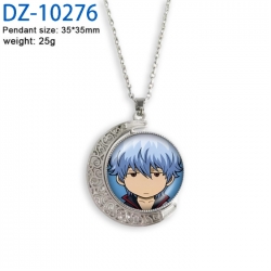 Gintama Anime Double sided Crystal Rotating Gem Necklace price for 5 pcs