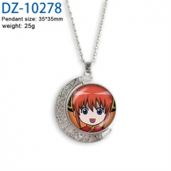 Gintama Anime Double sided Crystal Rotating Gem Necklace price for 5 pcs
