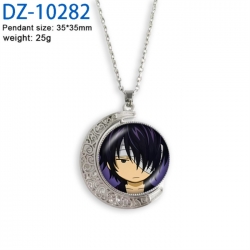 Gintama Anime Double sided Crystal Rotating Gem Necklace price for 5 pcs
